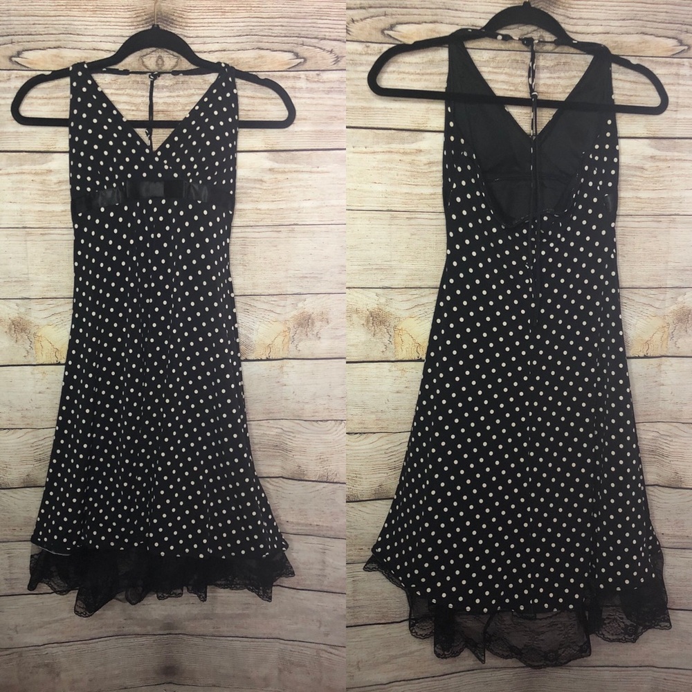 City Studio polka dot halter dress